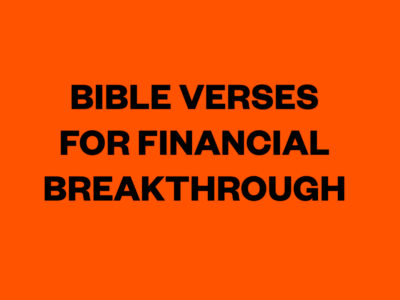 Bible Verses For Financial Breakthrough