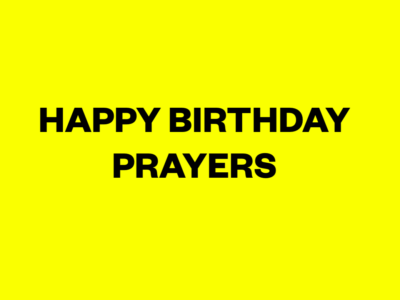 Happy Birthday Prayers